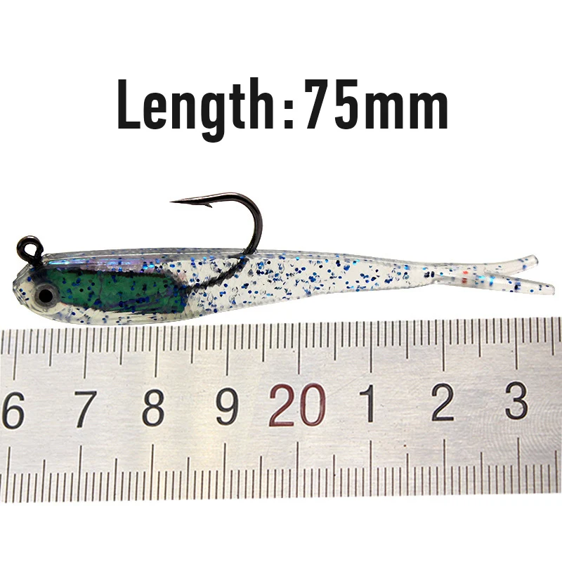 Bazooka-señuelo suave para pesca, plantilla de Jighead VIB, cola de horquilla de cebo, plomada de silicona, Wobblers de agua salada, anzuelo de aparejos artificiales, plomo de invierno - imagen 2