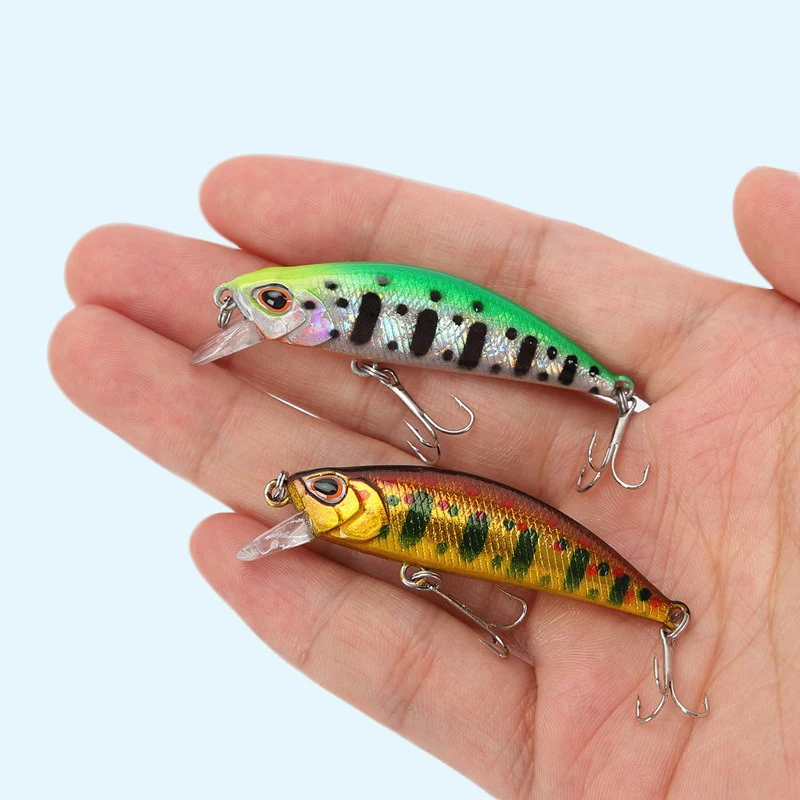 Señuelos de pesca de 5cm y 5g, Wobblers de pececillo que se hunden, cebo Artificial, señuelo para trucha y cebo duro, Jerkbait para aparejos de pesca de perca, carpa - imagen 2