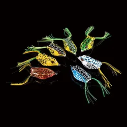 Señuelo Rana Topwater Ray – Ojos 3D y cuerpo blando para pesca en superficie