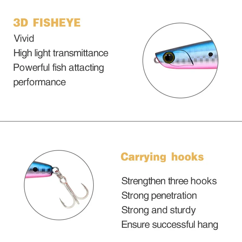 Señuelo de pesca con lápiz SeaBass, 80mm, 18g, cebos duros artificiales, pesca para hundimiento, Stickbaits Ima Yoichi 80, caballa, bonito Wobbler - imagen 4