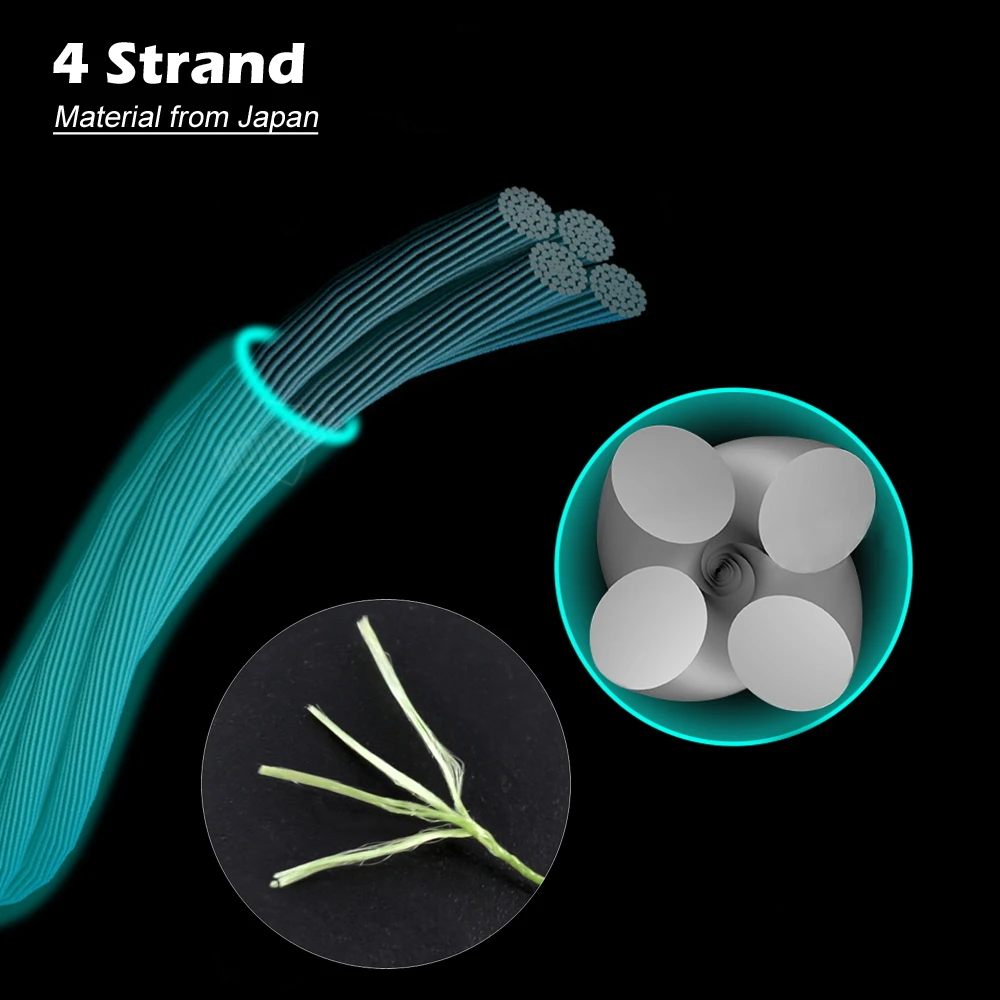 Hirisi-sedal de pesca trenzado de 4 hebras, multifilamento de 300M, pesca de carpa, alambre trenzado japonés, accesorio de pesca, línea de PE - imagen 4
