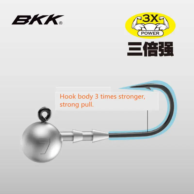 BKK 9060 Anzuelo Jig Head — Acero alto carbono anticorrosión vástago - imagen 4