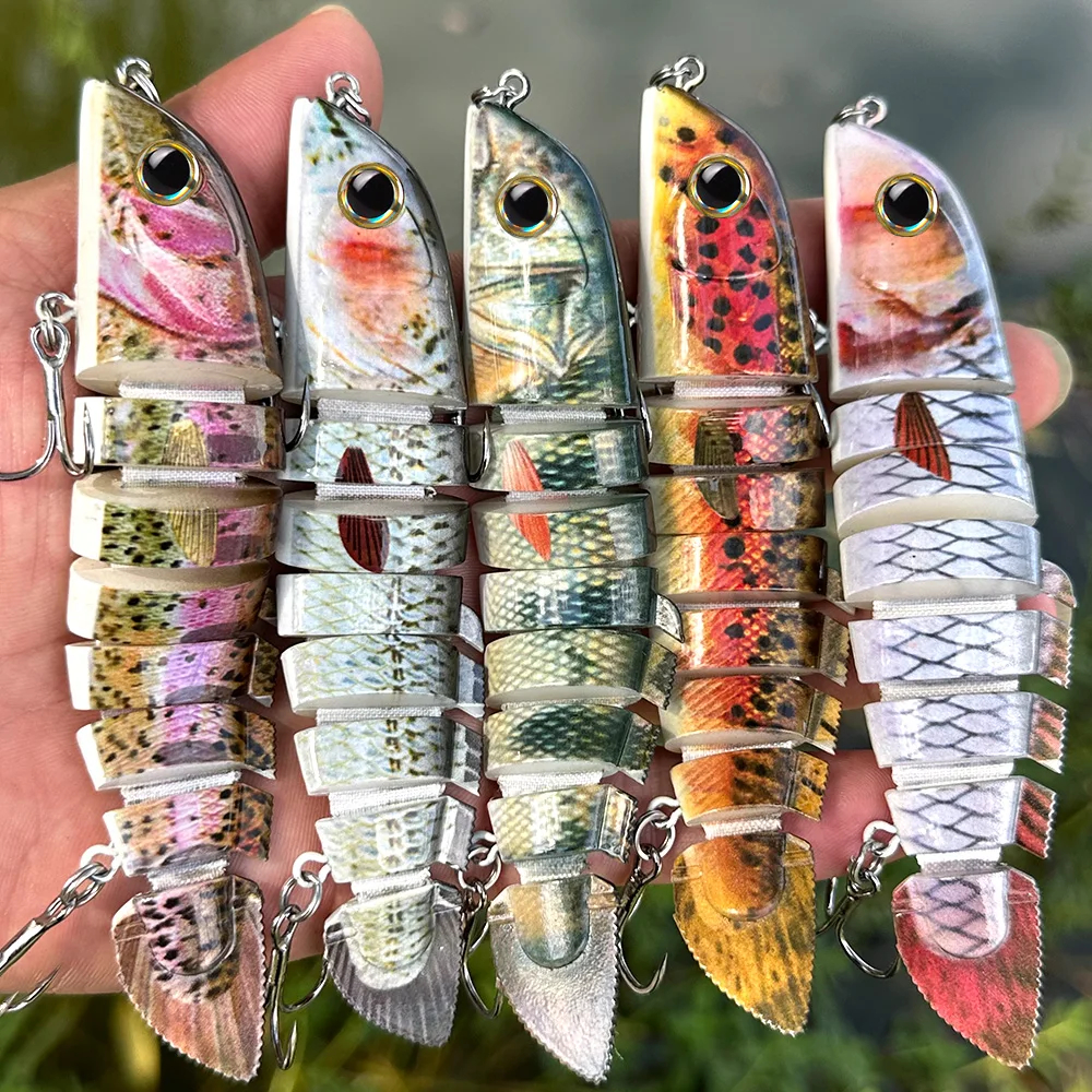 Señuelos de Pesca de agua salada, cebos multiarticulados Swimbait biónico Artificial, accesorios de pesca de agua dulce, tamaño 21,8g/13cm, 1 piezas - imagen 5