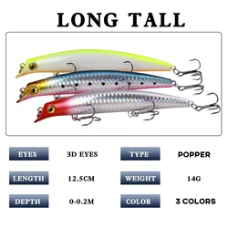 Popper Topwater Señuelo Superficie para Lucio