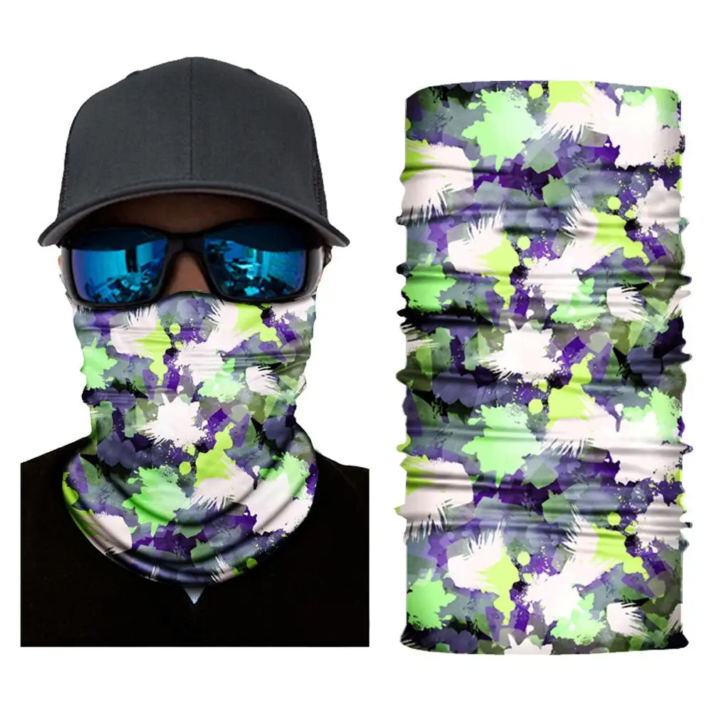 Protector facial de tubo, protección del cuello, sombreros de ciclismo, Bandana sin costuras, pañuelo con estampado colorido, bufanda de tubo para el cuello, bufanda de polaina para el cuello - imagen 2