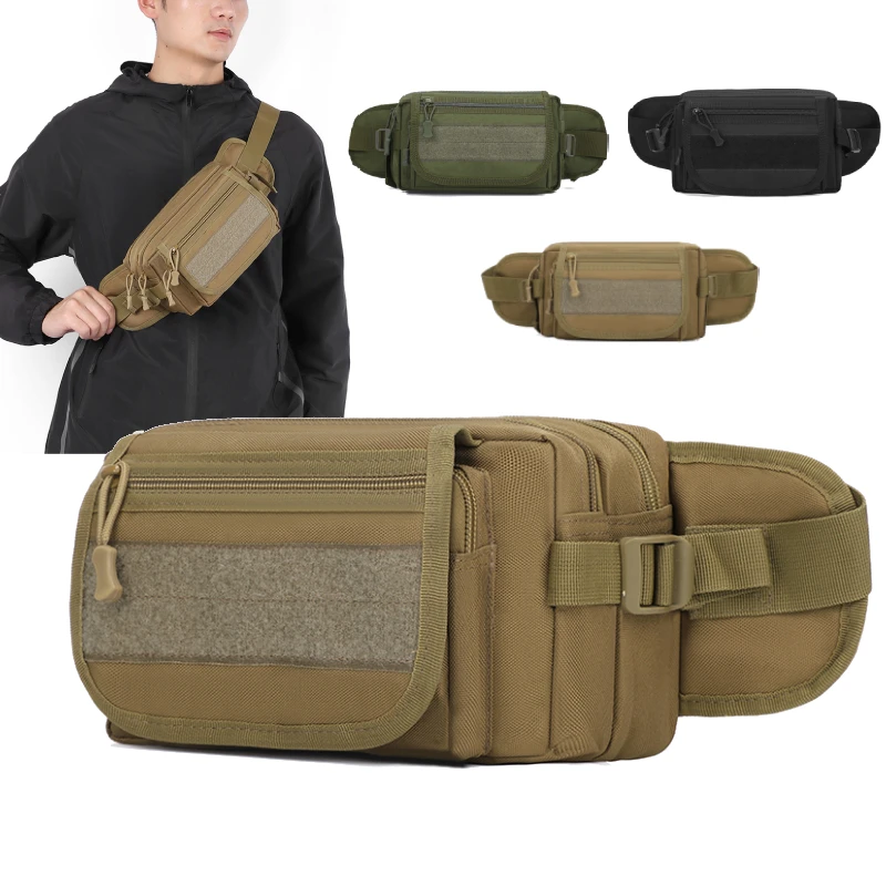 Bolsa de pecho de pesca, bolsa de almacenamiento de señuelos de aparejos de pesca grande, bolso cruzado de caza deportivo táctico, riñonera de almacenamiento de pesca al aire libre