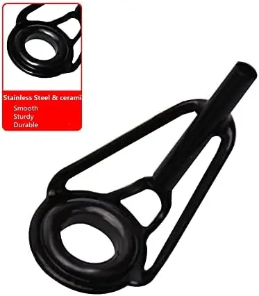 Kit de reparación de puntas de caña de pescar, 8 Uds., puntas superiores de caña, puntas de repuesto para caña de pescar, anillo de cerámica de acero inoxidable - imagen 3