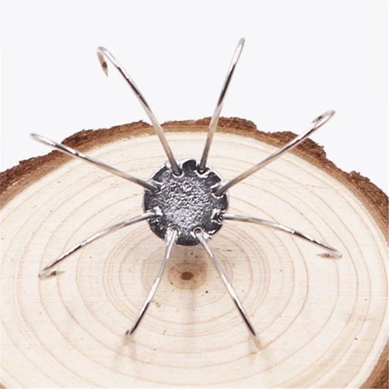 Anzuelos de pesca octogonales, anzuelo de ancla de pulpo de calamar de acero rico en carbono, accesorios de herramientas, paraguas, 1 ud. - imagen 3