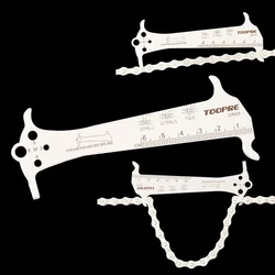 Medidor de cadena 3 en 1 acero inoxidable blanco para bicicleta