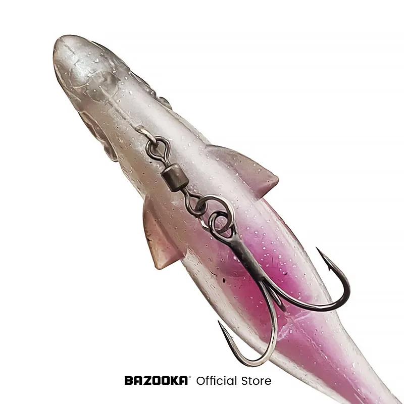 Bazooka-SEÑUELOS blandos de silicona para Pesca, Wobblers, sábalo, Swimbait, cola en T, Jigging, gusano, Pesca de lubina, carpa, Lucio, gancho de plomo, cebo de invierno - imagen 5