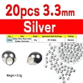 20pcs Silver 3o3mm