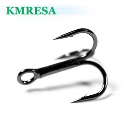 Anzuelos triples de acero alto carbono para lubina – curva redonda