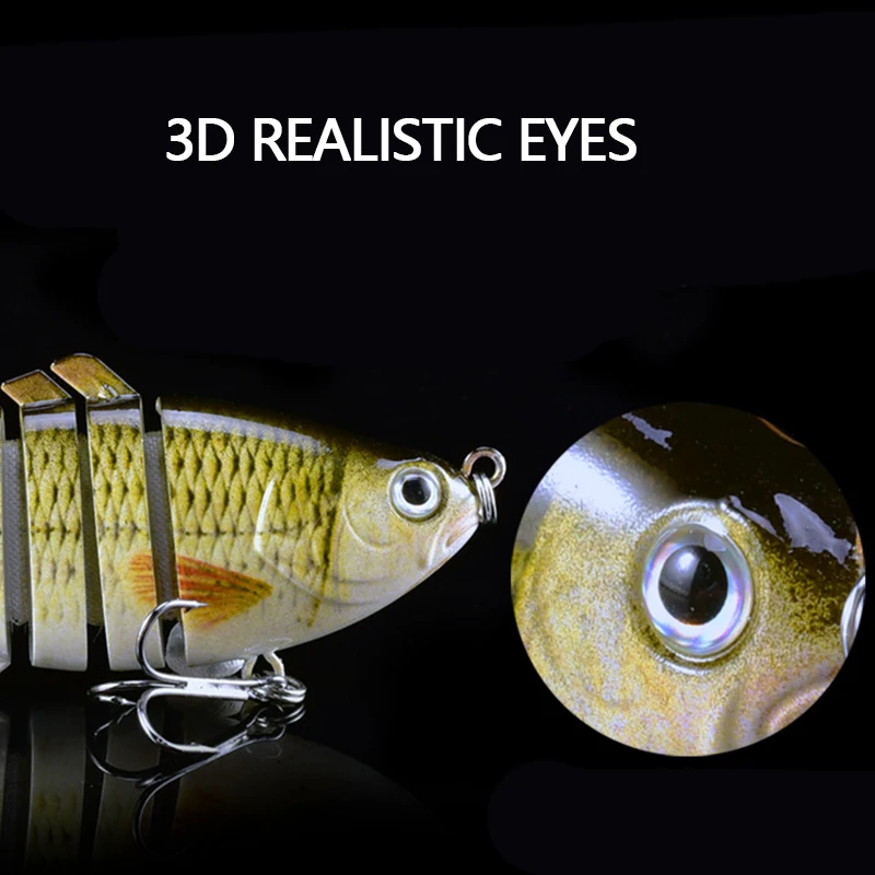 Wobblers-señuelos artificiales de pesca de Lucio, herramientas de pesca de carpa, secciones articuladas múltiples, cebos duros artificiales, 100mm, 15,3g - imagen 5