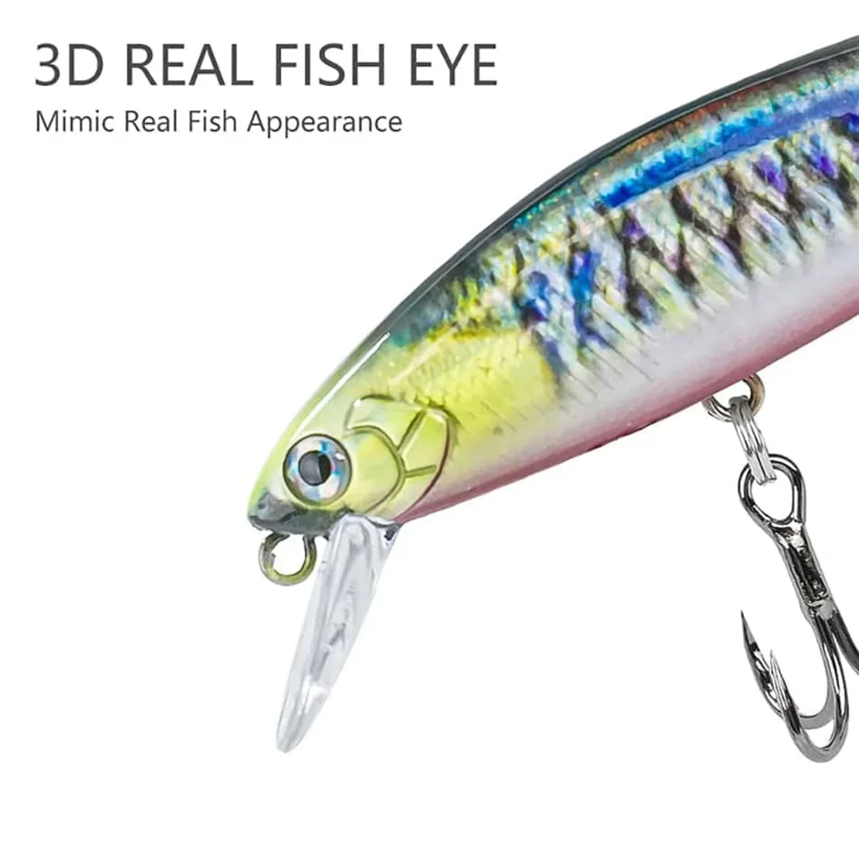 Minnow-señuelo de pesca de 100/70mm, 10/7g, ojos 3D, Crankbait, wobbler, cebo duro de plástico Artificial, aparejos de pesca - imagen 4