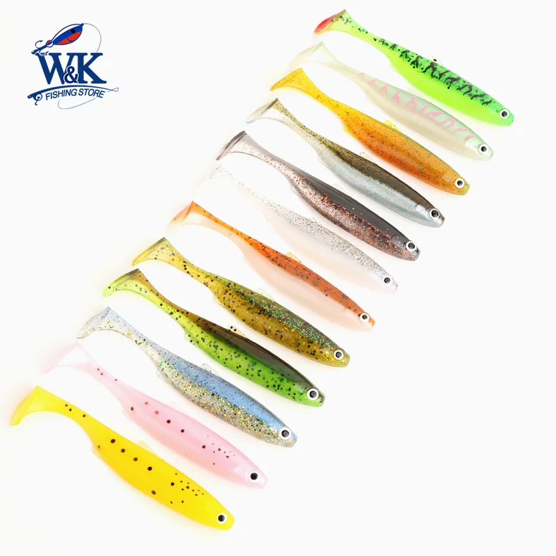 Señuelos blandos Swimbait Hoduller Shad para Zander Pike, cebo de pesca de 3,9 pulgadas, cola de paleta flotante, 10cm, 5 uds./PK - imagen 5