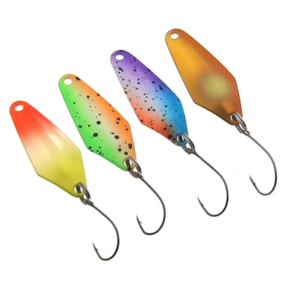 HISTOLURE-cebo cuchara para pesca de trucha, 2,2g, 32mm, flujo colorido UV, señuelo de pesca duro de Metal, cebos giratorios - imagen 2