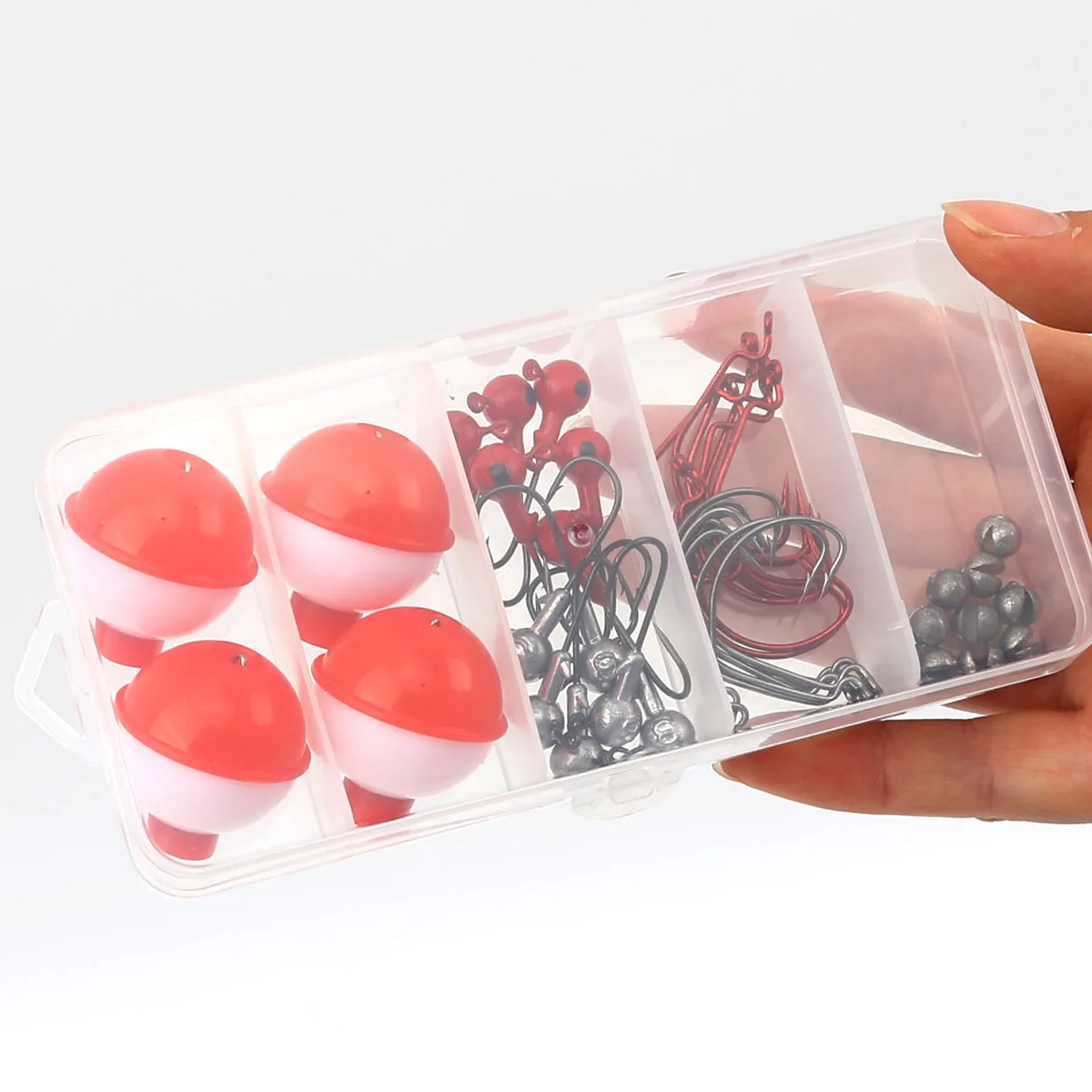 Kits de aparejos de cebo de pesca 46x/juego, Kit de aparejos y señuelos de pesca seleccionados, Kit de equipo de cebo de señuelo de pesca, equipo de pesca portátil - imagen 3