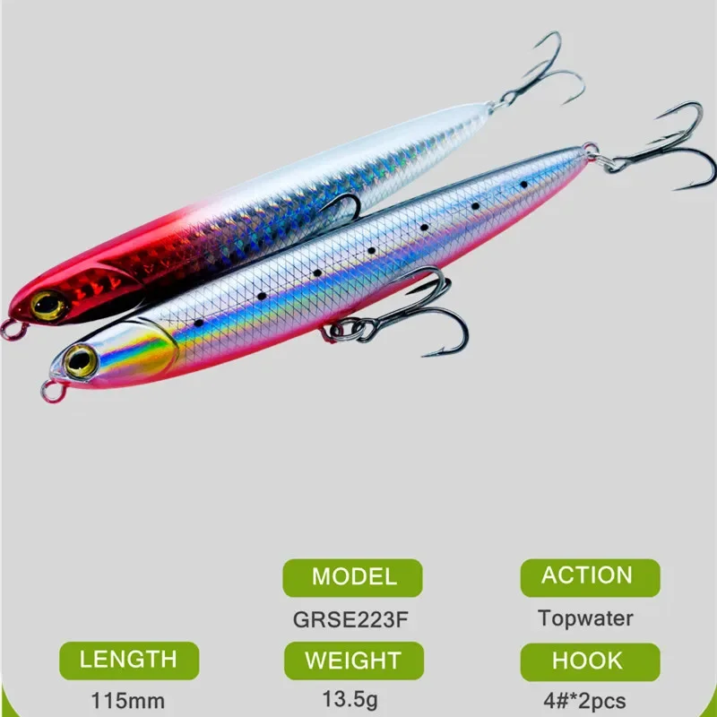 GREENSPIDER Stickbait superficie flotante – Señuelo lápiz para lubina - imagen 3