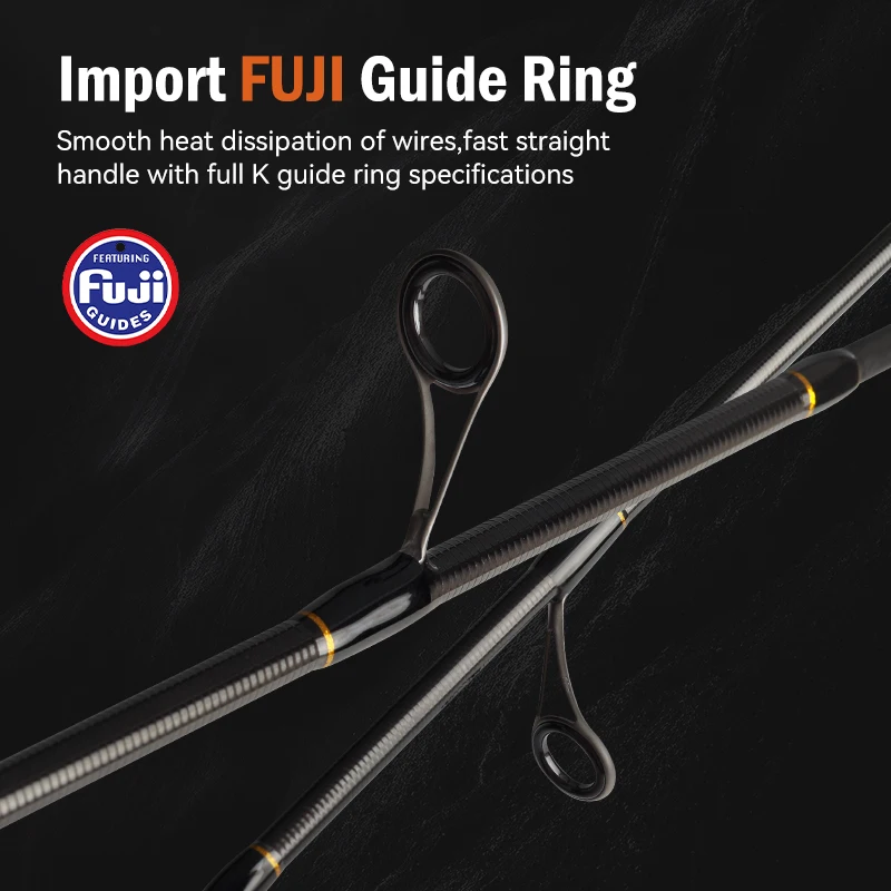 Caña de pescar LEYDUN USOPP 8 + 1 secciones S608UL S608L 27,3 CM caña giratoria de viaje guía FUJI carbono para cañas de pescar de Lucio - imagen 5