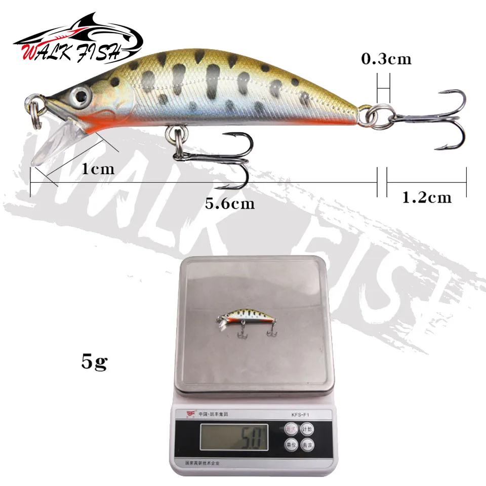 WALK FISH-señuelo de Pesca de pececillos, cebo duro Artificial, 7,1 cm, 5g, Wobblers, Isca - imagen 2