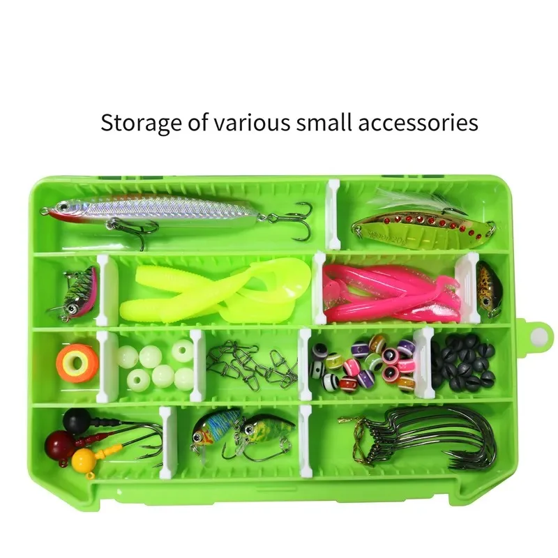 Caja de almacenamiento de aparejos de pesca, divisores extraíbles, ajuste Flexible, anzuelos de plomo, accesorios Fakebait, estuche organizador - imagen 4