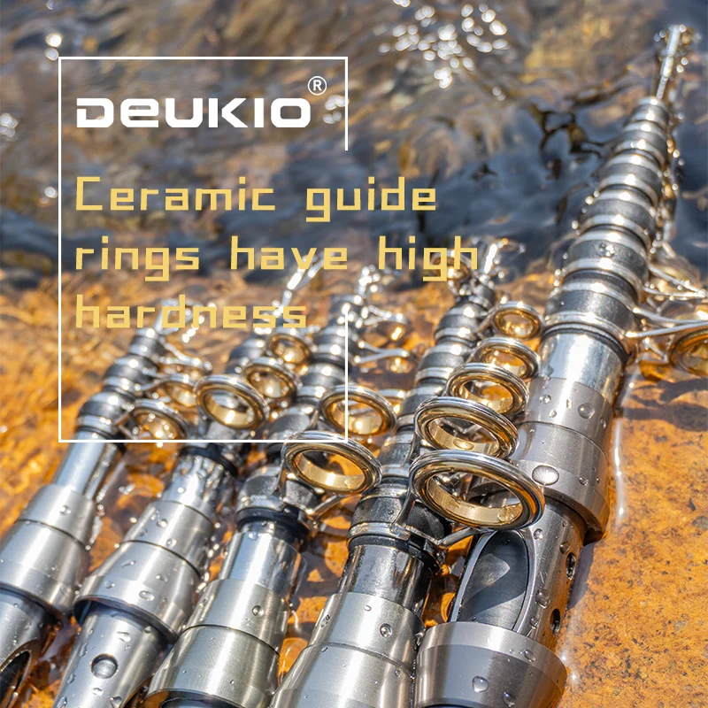 DEUKIO 1,5 m-2,7 m caña de pescar giratoria trucha de carbono carpa caña de pescar telescópica señuelo caña de pescar aparejos agua salada agua dulce - imagen 2