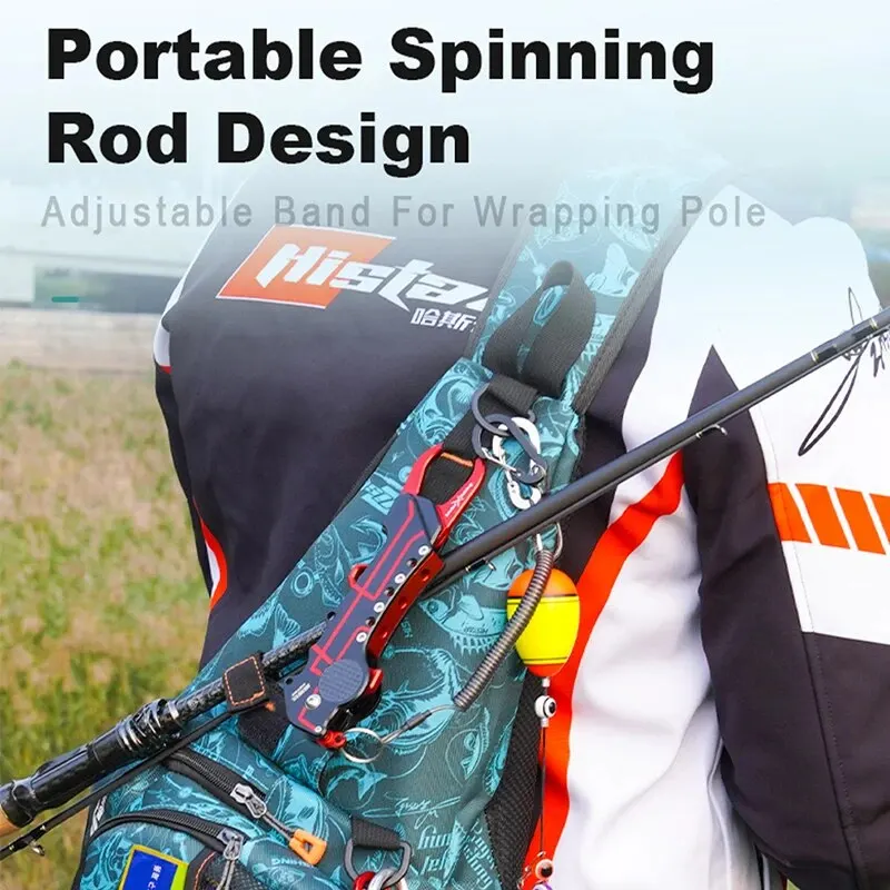 HISTAR-Bolsa para caña de pescar giratoria, multifuncional, de gran capacidad, impermeable, para cintura, bandolera, pecho, mochila de pesca - imagen 3