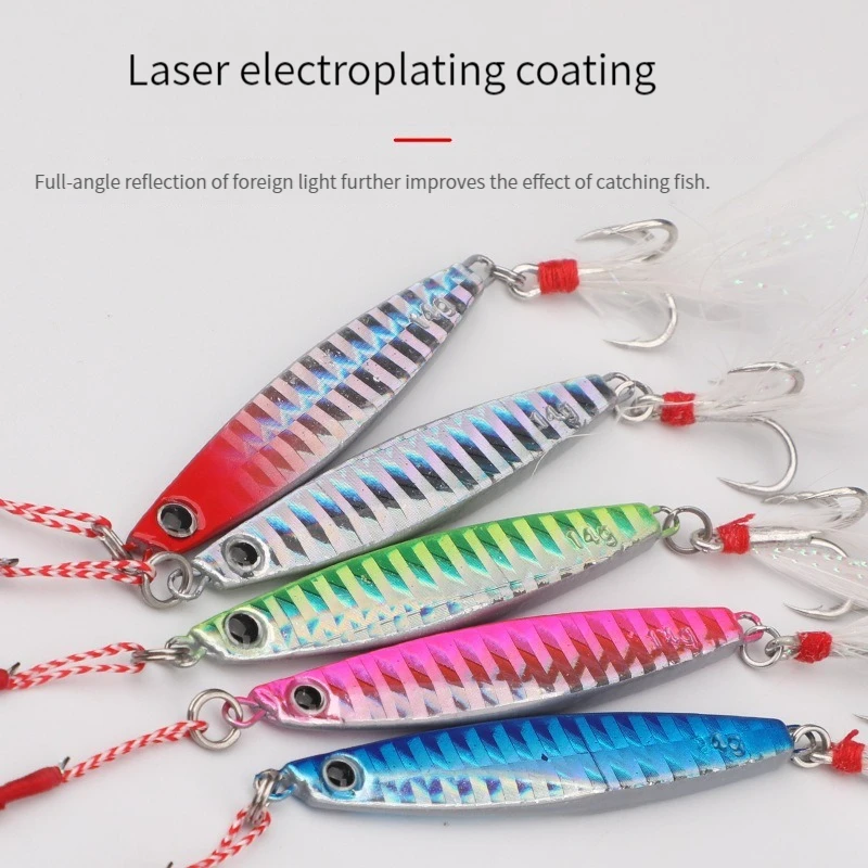 Metal Cast Jig Spoon Lure 10g-40g Trolling Wobbler cebo duro Artificial Jigging Señuelos de mar con anzuelo bajo trucha artículos para pesca - imagen 2