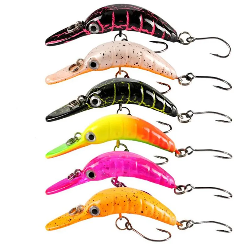 6 uds Micro gusano plástico cebo falso cebo duro Artificial señuelo biónico trucha Pike Bass accesorios de pesca - imagen 2
