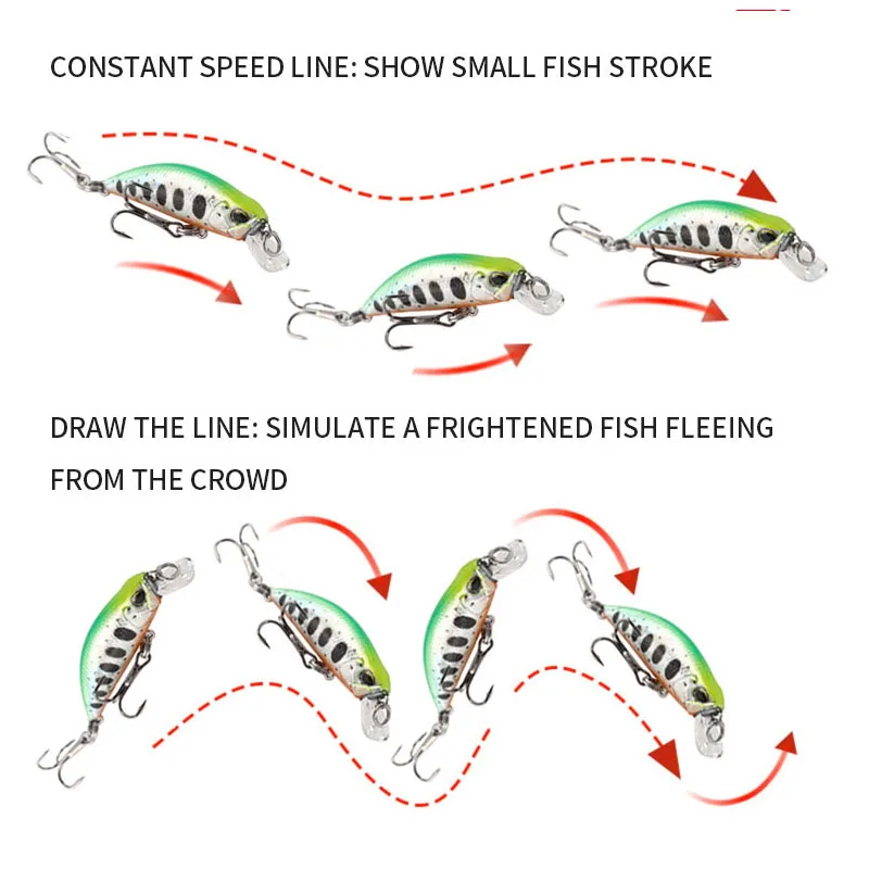 38mm 3,2g Mini Señuelos de Pesca de pececillo que se hunden cebos duros artificiales Wobblers para Lucio trucha Swimbait suministros de pesca Accesorios - imagen 5