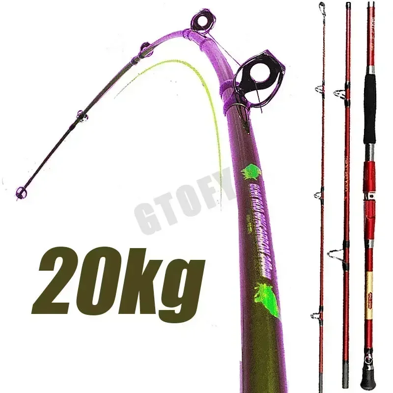 Caña de carbono portátil 3 piezas – surfcasting, bote y viaje - imagen 3