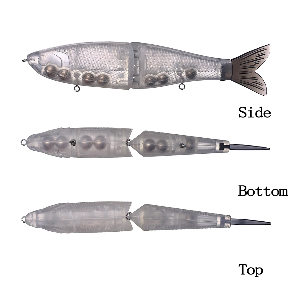 Chan'sHuang-Cebo en blanco sin pintar, 5 piezas, 170mm, 49,5g, sonajero, Swimbait, señuelo de pesca Artificial hecho a mano - imagen 3