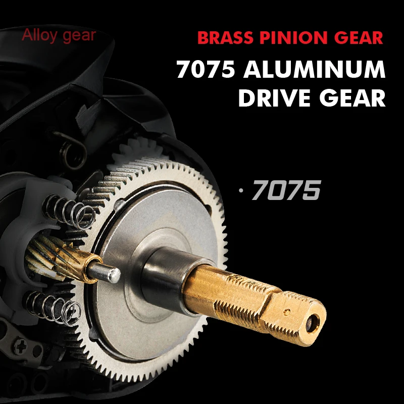 CEMREO nuevo carrete de pesca de fundición de cebo 7kg sistema de freno magnético de arrastre 7,0: 1 RS-B de pesca de carpa de lubina de cuerpo pequeño - imagen 5