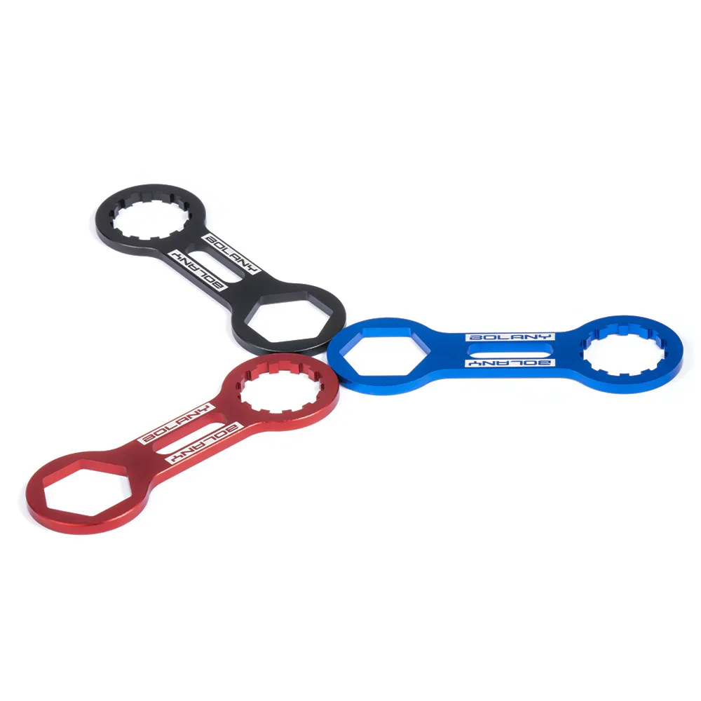 Llave para horquilla de bicicleta de montaña, 26mm/12T, llave inglesa para horquilla delantera de bicicleta, desmontaje, llave para horquilla de aire para bicicleta negra/roja/azul/plateada - imagen 4