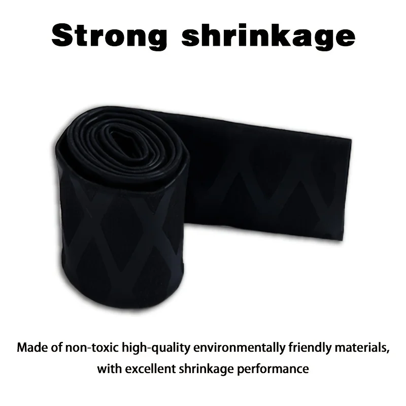 Tubo termorretráctil de 1m, envoltura impermeable para pesca, caña de pescar, funda para raqueta de bádminton, tubo de PVC, funda para Cable de agarre, alambre negro - imagen 4
