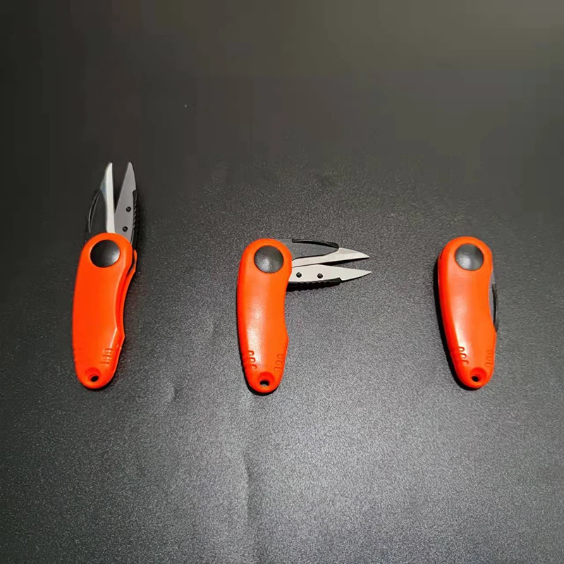 Tijeras de acero inoxidable para uso en peces, accesorios plegables para línea de pesca, cortaúñas, aparejos de tijera, B379 - imagen 2