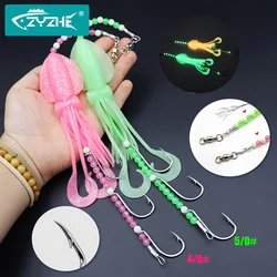 Aparejo de pulpo luminoso ZYZHE – Líder de acero para pesca marina
