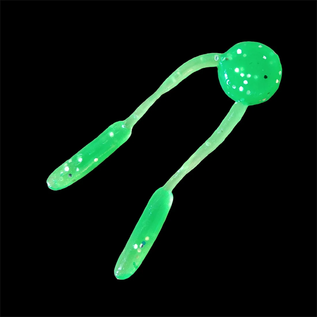 un señuelo de pesca verde con un diseño único