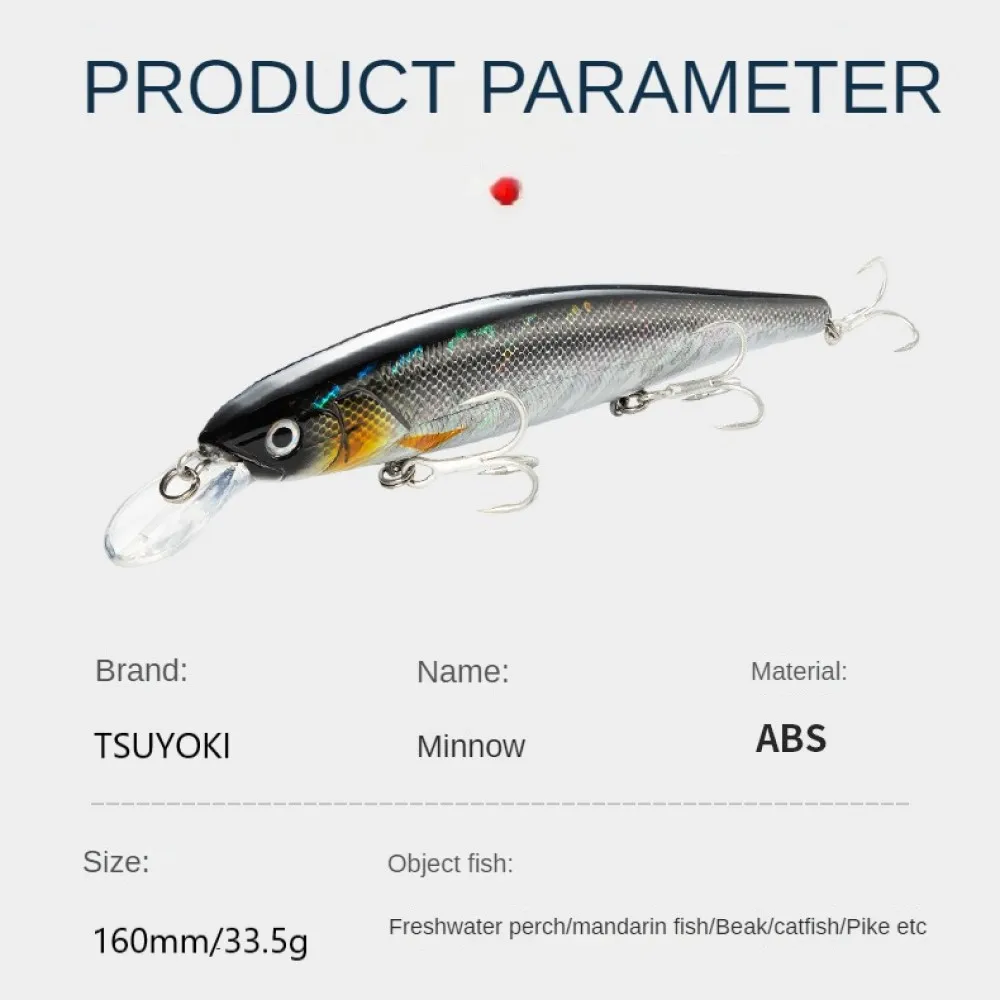 TSUYOKI-señuelo de pesca para coqueteo, pececillo, Wobbler, 16cm, 33,5g, Jerkbait, cebo Artificial, colgante, pececillo, Lucio, Jackall, Magsquad 160SP - imagen 2