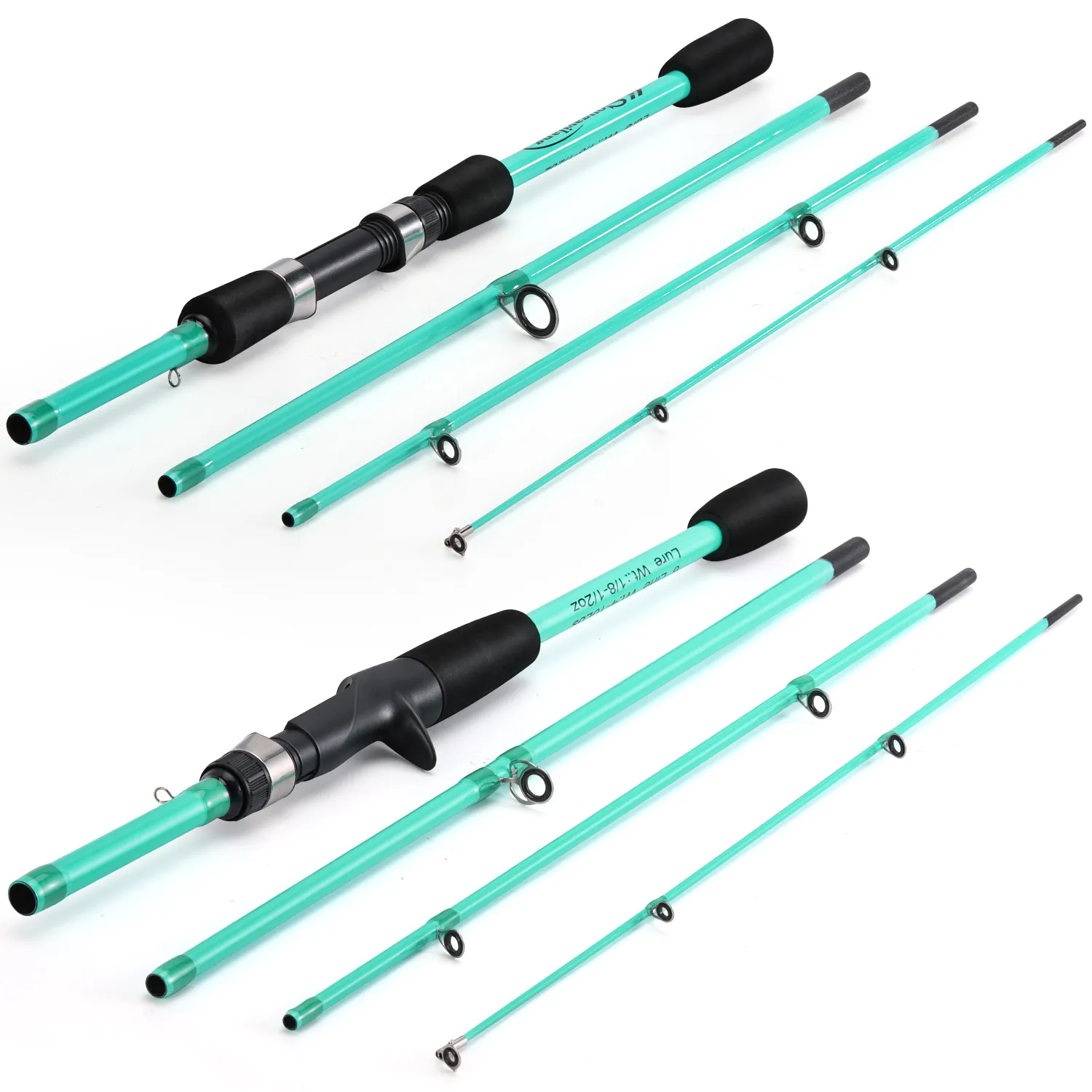 Sougayilang-caña de pescar de fibra de carbono, 1,8 m giratorio de señuelo, 1,98 m y 2,1 m, guía de cerámica, peso de cebo de 3-14g - imagen 2