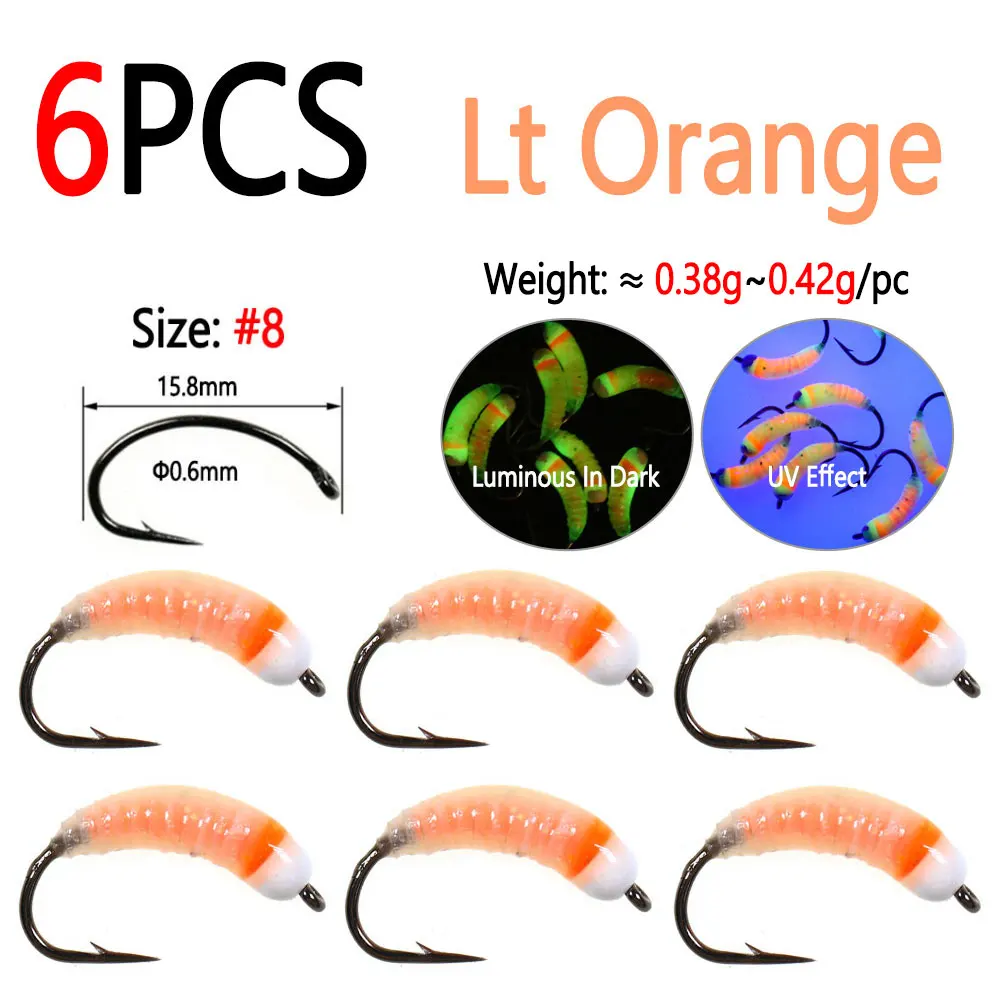 6pcs Lt Orange