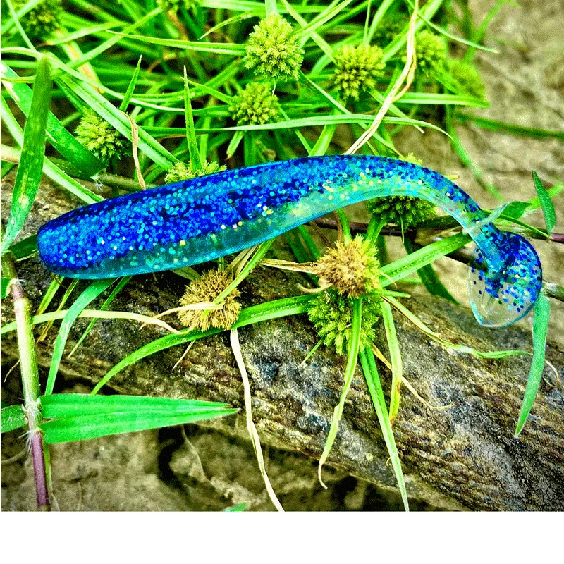 Señuelo de silicona Artificial para Pesca, anzuelo de manivela de plomo para lubina, perca, cebo, cola en T, 50 piezas, 5,8, 6,8, 7,8 cm - imagen 5