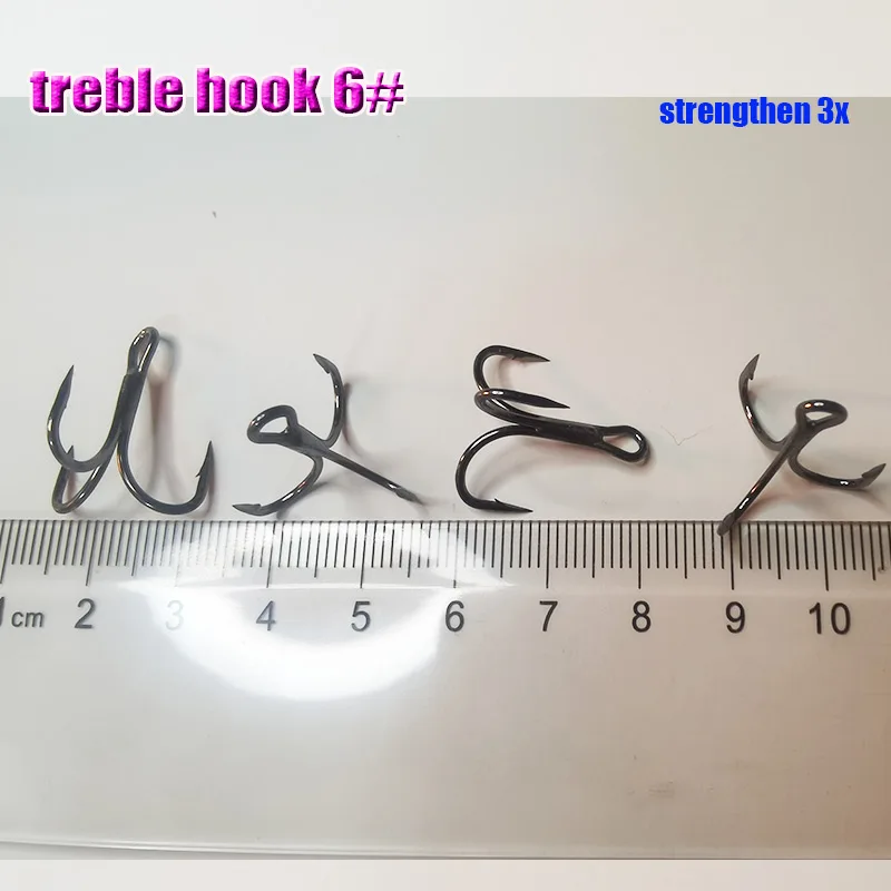 Anzuelos triples fuertes 3x afilados para pesca de depredadores - imagen 2