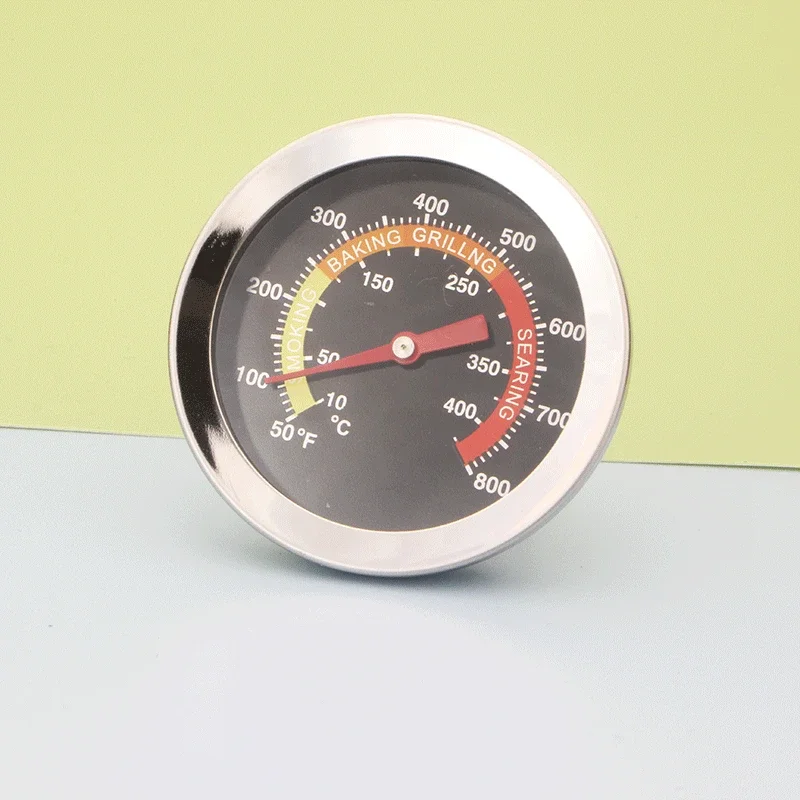 Termómetro de cocina para barbacoa, termómetro de acero inoxidable para horno, parrilla para barbacoa con sonda de calor, 52mm 10 ℃ -400 ℃ - imagen 3