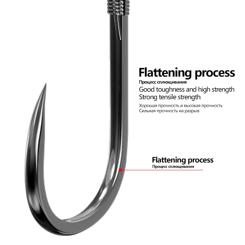 Anzuelos de acero inoxidable de 10 piezas para pesca de aguas poco profundas, anzuelos no Brab para pesca de carpa en Lago y río, herramientas de pesca (Jinxiu no Brab) - imagen 5