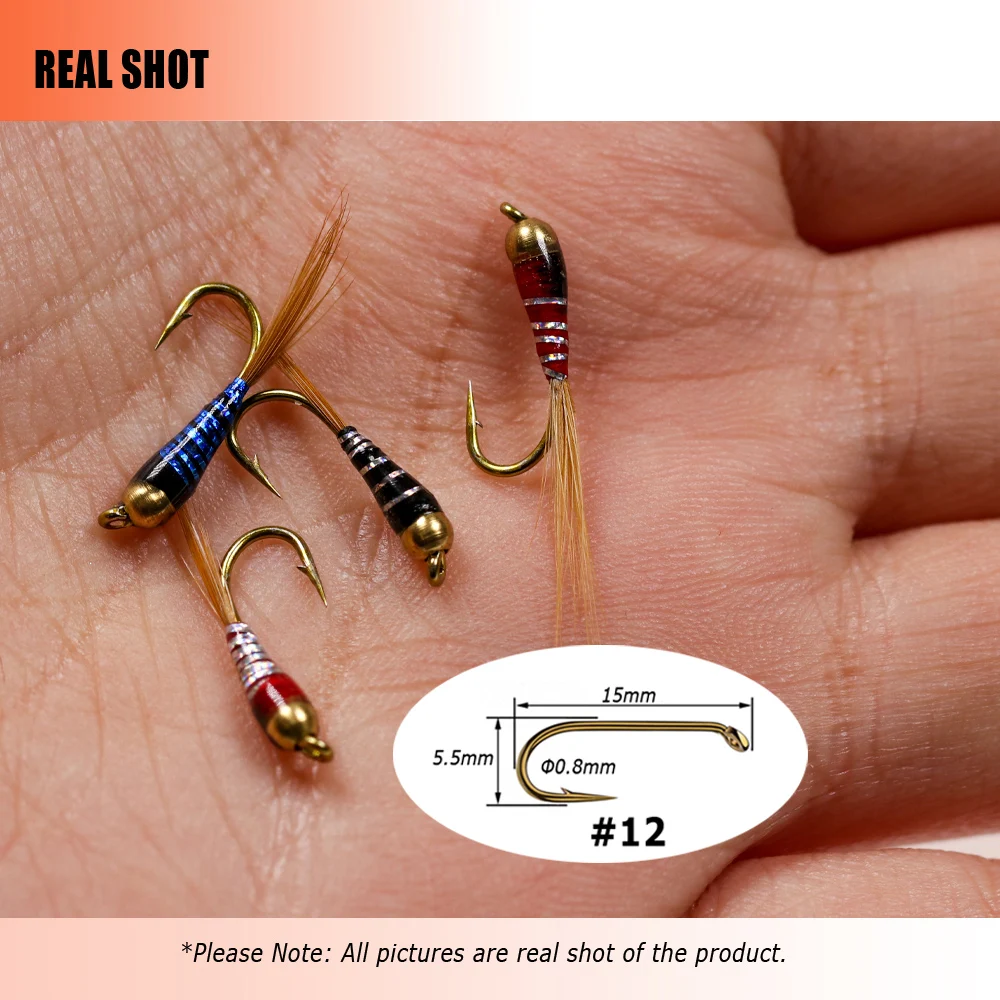 Wifreo-SEÑUELOS DE latón para pesca en Río, cebo de hundimiento rápido, 6 piezas, #12 - imagen 4