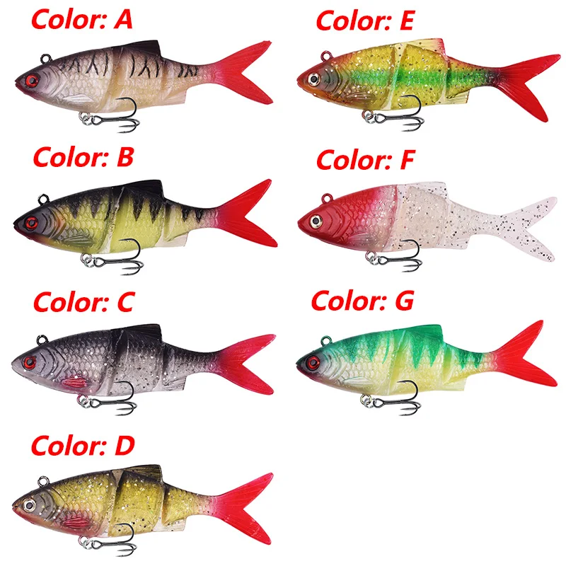 Señuelos de silicona blanda para curricán, señuelos artificiales, aparejos de pesca de lubina y trucha, 12 cm, 31 g, 3 conexiones, jig wobblers, 1 pieza - imagen 5