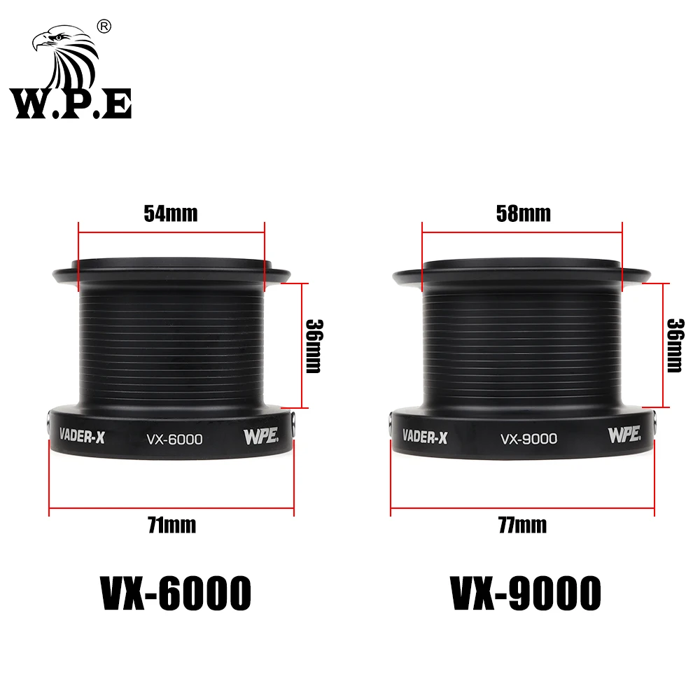 Carrete de Pesca de carpa W.P.E VX, carrete giratorio 6000 9000, cuchara de Metal, 7 + 1 rodamientos de bolas, relación de engranaje 4,6:1, aparejos de Pesca de carpa - imagen 2