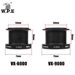 W.P.E VX Carrete de pesca de carpa 6000/9000 7+1 rodamientos 4,6:1