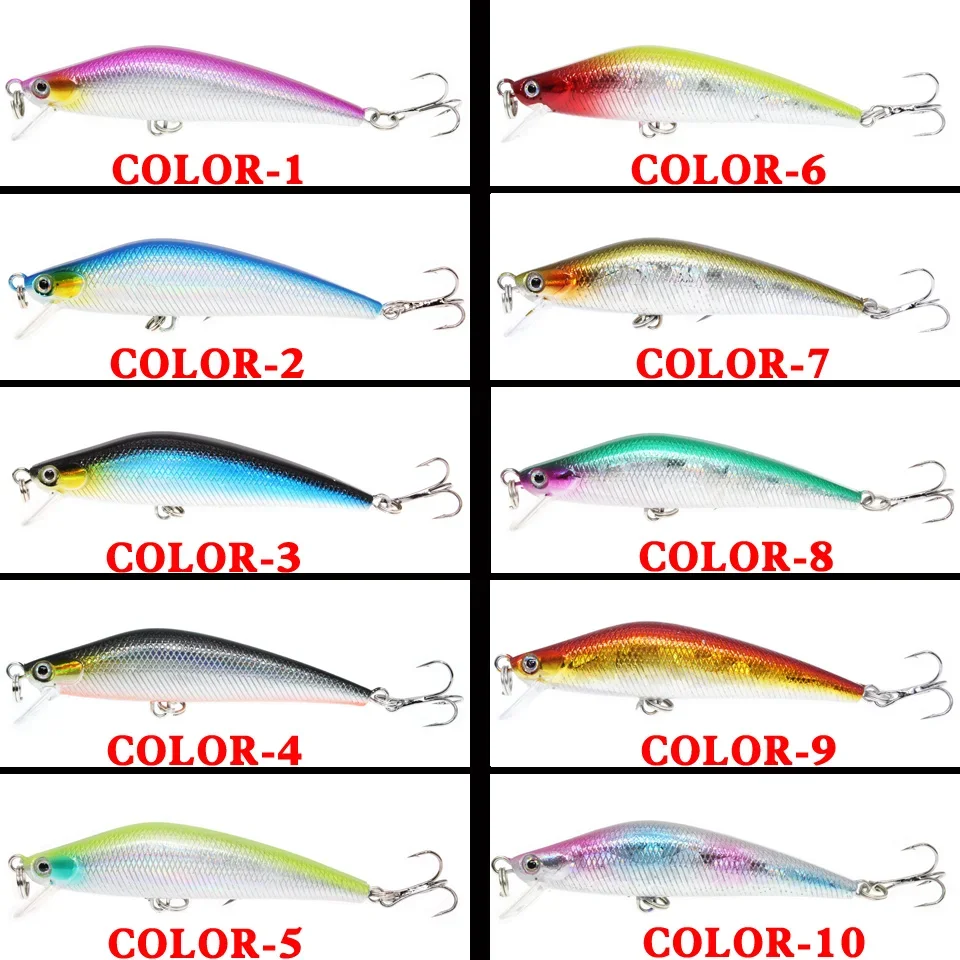 LEOSPORT-SEÑUELOS de pesca para pececillos, 1 piezas, anzuelos Crankbait, aparejos de manivela, 7,5 cm/8g - imagen 4